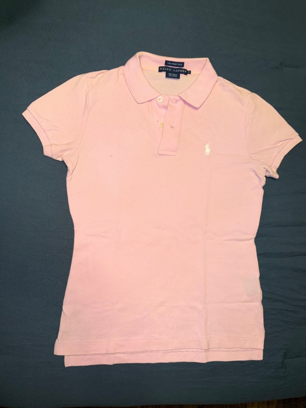 Ralph Lauren Women’s Short-Sleeve The Skinny Polo in Pink
